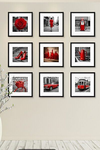 Verda Çerçeve 9 Pieces 20X20 cm Pvc Glass Snap Frame Black