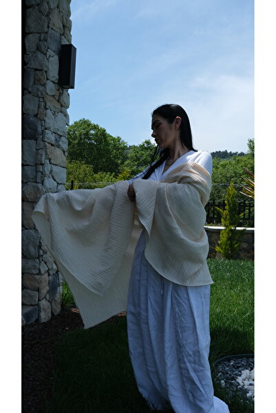 SUN YOGA PİLATES SPOR EKİPMANLARI SunYoga Shavasana Медитація та йога-ковдра – 100% органічна бавовна муслін, кремовий колір