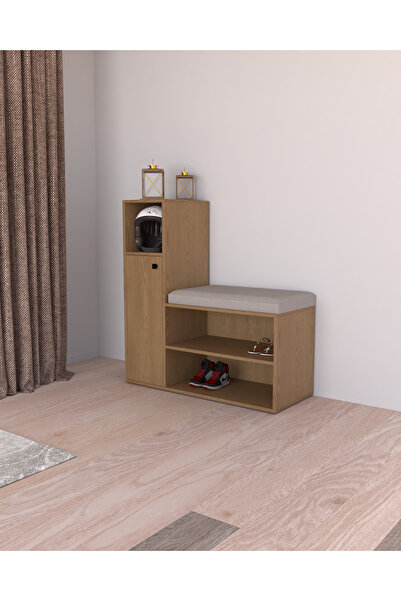 LemvoraHome Kapı Önü Ayakkabılık Puf | %100 MDF