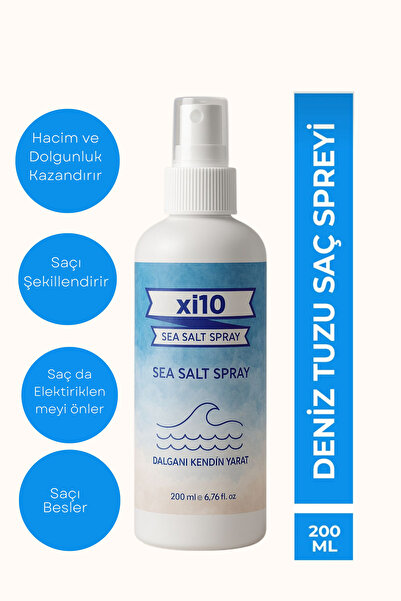 xi10 Deniz Tuzu Spreyi Doğal Dalga Sağlayan Ve Hacim,Dolgunluk Veren Deniz Su...