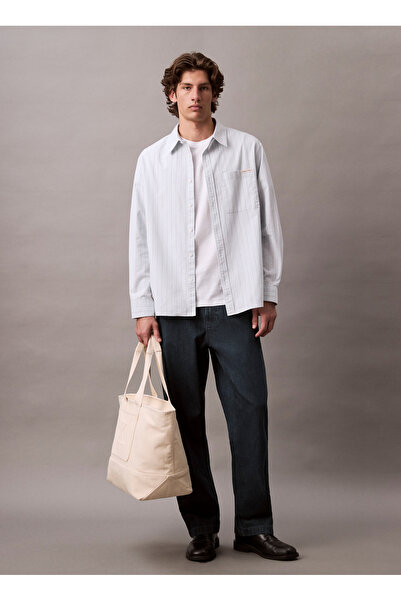 Calvin Klein Jeans Normal Bel Regular Fit Gri Erkek Chino Pantolon LV04LB732G...