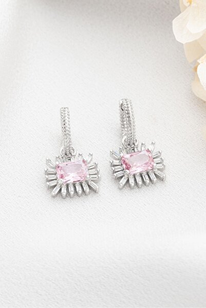 Silvano Jewelry 925 Ayar Gümüş Baget Taşlı Küpe