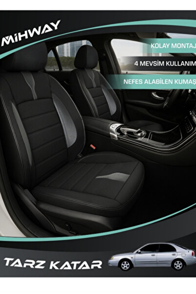 Mihway غطاء مقعد سيارة كيا شوما من سلسلة BETELGEUSE باللون الأسود، مجموعة كاملة