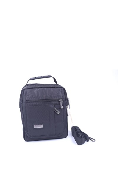 SEVENTEEN 902 حقيبة يد وكتف كبيرة للرجال باللون الأسود