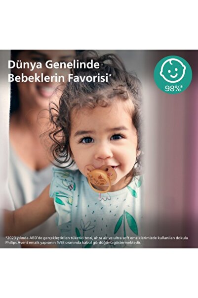 Philips Avent Ultra Soft Emzik 6-18 Ay, 2'li Kız, SCF091/18