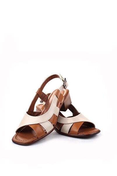 Papuçsepeti Frzn-1611 Model Women's Summer Heeled Shoes - 4.5 Cm Shoe Basket