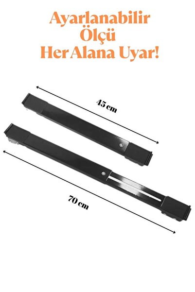 HYPER GROUP Teleskopik Tekerlekli Beyaz Eşya Altlığı | Ayarlanabilir Çamaşır ...