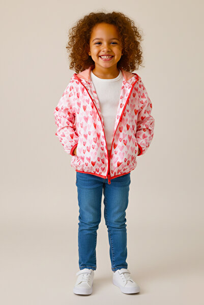 Supriz Sepeti Pink Girl's Raincoat Water and Windproof