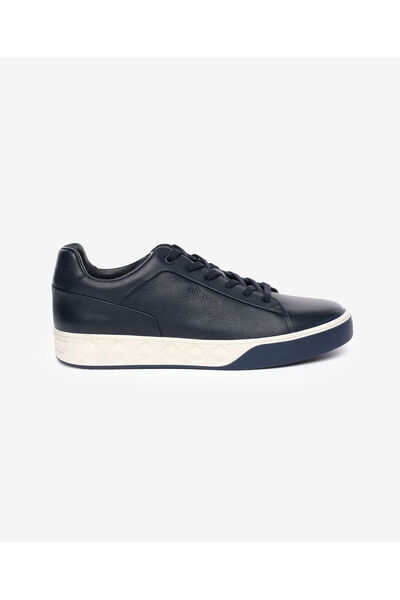Greyder Men's Navy Blue Genuine Leather Sneaker Shoes 5K1Sa13293