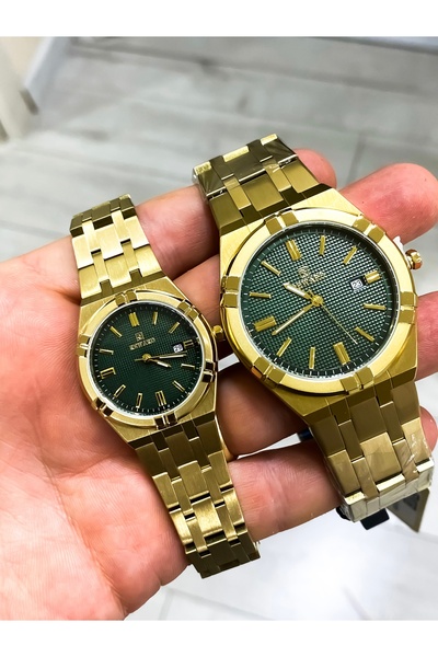 Reward Çelik altın çift kol saati