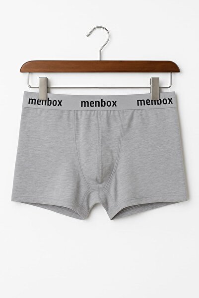 enmodaiçgiyim 5 Συσκευασία Γκρι Ανδρικά Μπόξερ – Βαμβακερή Λύκρα, Άνετα Εσώρουχα