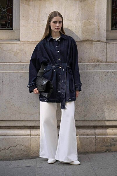 Hooopstore Tilda Oversize Navy Blue Denim Jacket