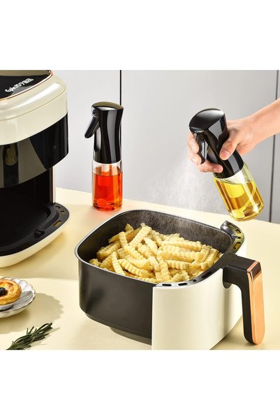 awwaline Sticlă cu pulverizator pentru ulei sau oțet, awwaline, neagră, 210ml, compatibilă diverse lichide, ca