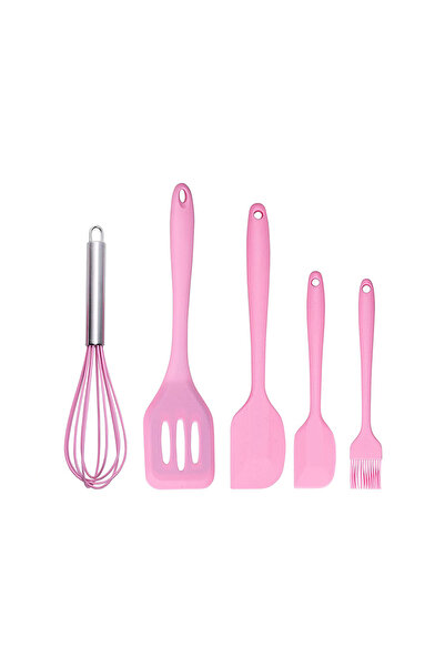awwaline Set 5 ustensile de gătit din silicon, awwaline, roz