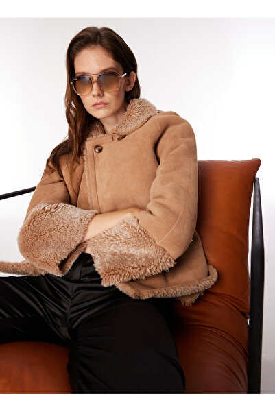 Fabrika Açık Kahve Kadın Mont