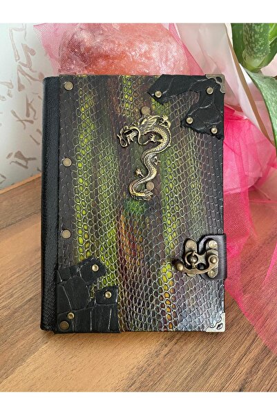 Legend Deri دفتر ملاحظات مصنوع يدويًا من الجلد الطبيعي مع تأثيرات مجسمة من ال...