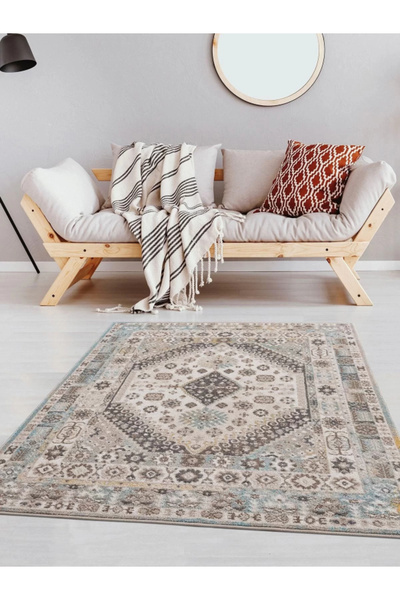 PetraHomeLiving Safir Modern Salon ve Oturma Odası Halısı - Krem