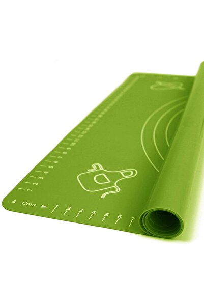 awwaline Covoraș alimentar din silicon, 50x40cm, verde, rezistent la temperaturi ridicate, ideal pentru frământarea aluatului