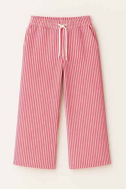 My Kids Wear Dievčenské pruhované nohavice voľného strihu 4-16 rokov 11996