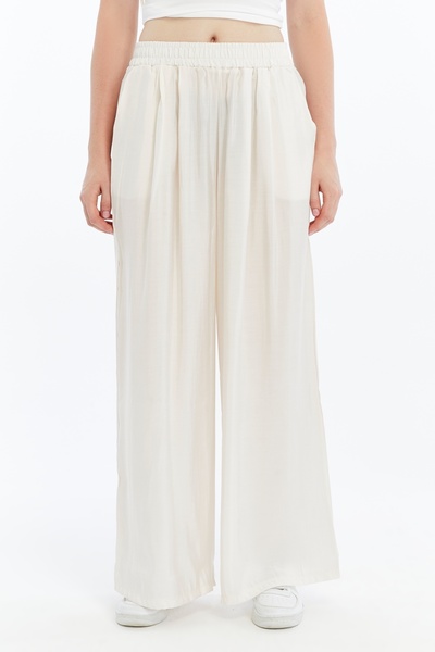 Maison La Femme Women's Trousers Tansel Fabric High Waist Wide Leg