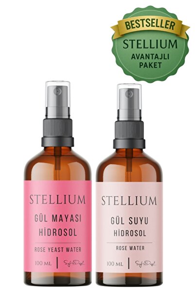 STELLIUM Doğal Gül Suyu + Doğal Gül Mayası Hidrosol İkili Set 100 ml + 100 ml...