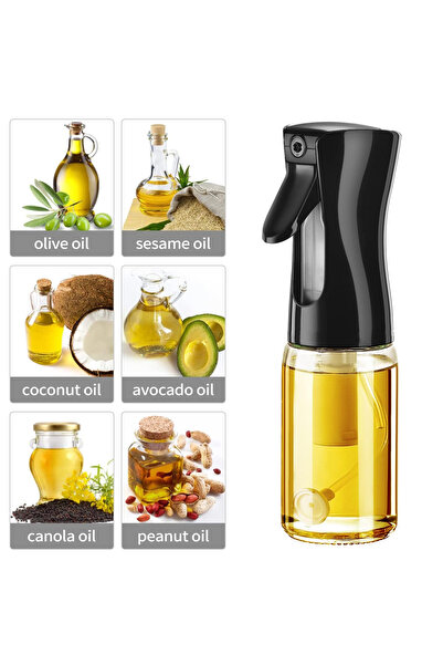 awwaline Sticlă cu pulverizator pentru ulei sau oțet, awwaline, neagră, 210ml...