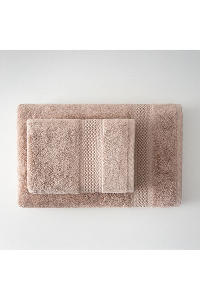 Ecocotton Auraline 3-Piece Towel Set 100% Organic Cotton Powder