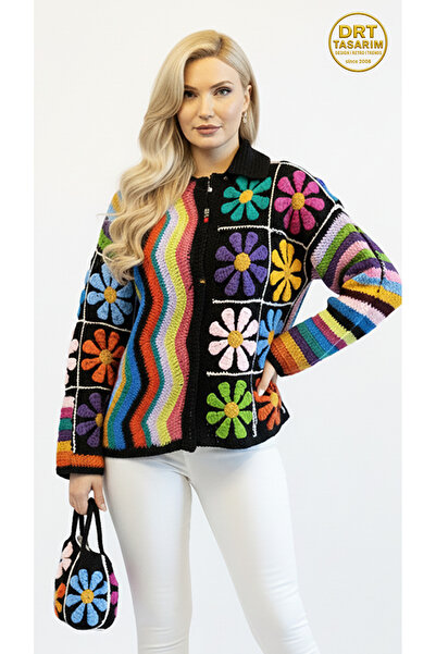 drt tasarım Ice Cream Zippered Cardigan
