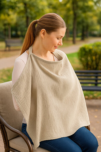 UmBaby 2 Layer Muslin Breastfeeding Bib Multi-Purpose Use 100% Cotton (with B...