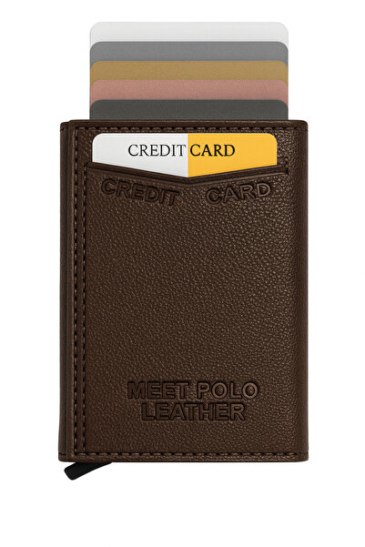 ZERAMİNE Mechanismed Faux Leather Men's Wallet – Waterproof Multi-Compartment Card Holder