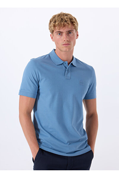 BOSS Streç Pamuklu Slim Fit Düğmeli Polo Yaka T Shirt Erkek POLO YAKA T SHİRT...