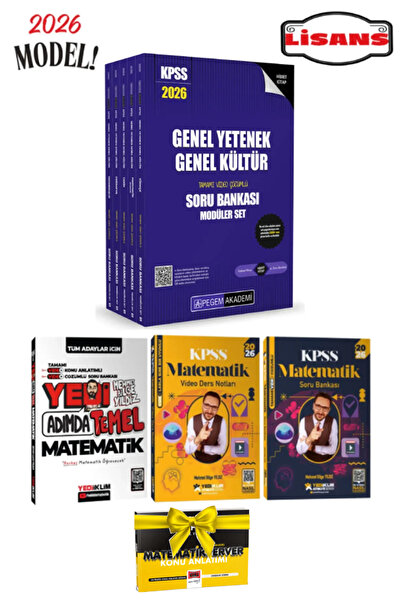 Pegem Akademi Yayıncılık 2026 KPSS GYGK Soru Bankası Seti+Mehmet Bilge Yıldız...