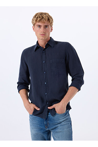 BOSS Regular Fit Gömlek Yaka Lacivert Erkek Gömlek Relegant