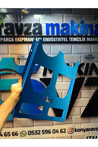 Ravza Makina Çiftli Polisaj Makinesi Aparatı / Oto Detay Düzenleyici - Mavi Renk