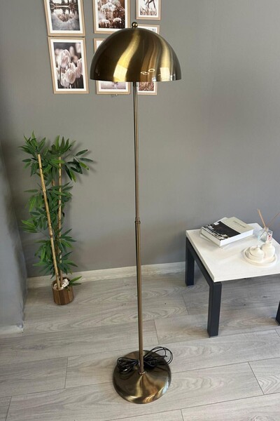 Bamyum Eskitme Lambader Modern Dekoratif Metal Oturma Odası Çalışma Odası Zemin Lambası 170 Cm Kablo