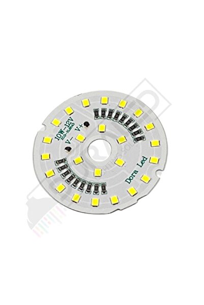 DORA LED 12Volt 10Watt Smd 2835 Ledli Led Modül Beyaz 10mm Delik Çaplı 12V 10W Avize Ledi 56mm(3 Adet)