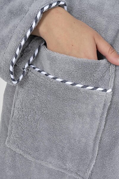 VAROL Biyeli Şal Yaka Bambu Bornoz