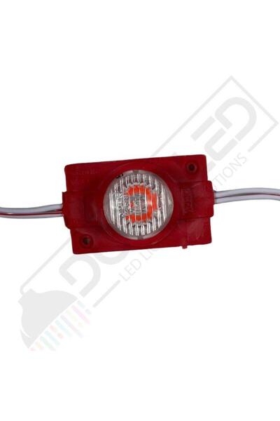 DORA LED 24 Volt Kırmızı 1,5 Watt Tekli Lensli 3030 Reklamcı Modül IP65 (10 A...