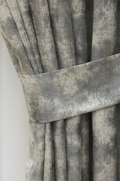 Emes Fon Perde Royal Desen, Yeni Sezon, Pileli, Kırışmaz, Gri, Özel Koleksiyo...