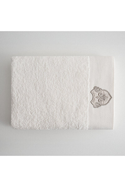 Ecocotton Ayliz Банний рушник 100% органічна бавовна з вишивкою, кремовий, 80x150 см