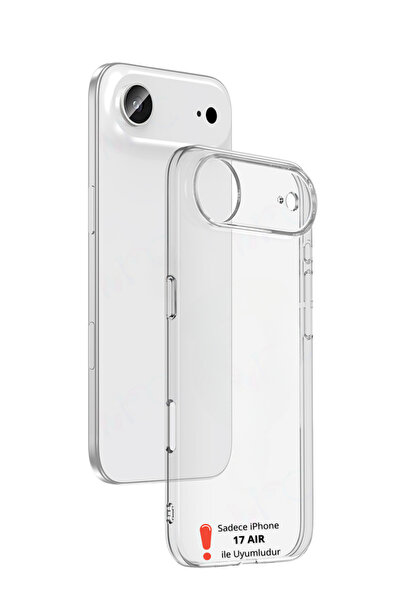 Evax (LÜX ŞEFFAF) iPhone 17 Air Uyumlu Lüx Serisi Yumuşak Esnek Şeffaf Siliko...