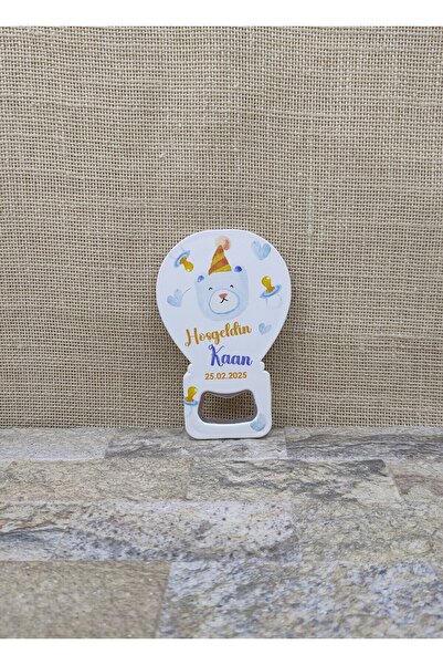 OBİDEV Kişiselleştirilmiş Hoşgeldin Bebek Hediye Balon Açacak Magnet (10 Adet)