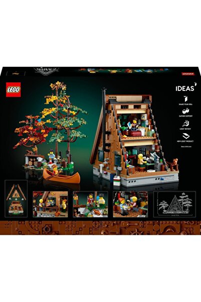 LEGO ® Ideas Dik Çatılı Kulübe 21338 Yetişkinler için Yapım Seti (2082 Parça)