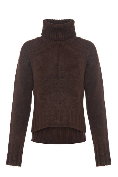 F&K 3X2 High Neck Feathered Sweater