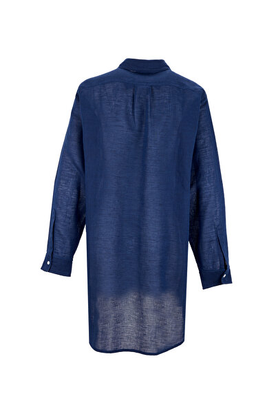 Polo Ralph Lauren Standart Gömlek Yaka Düz Lacivert Kadın Gömlek 21564377