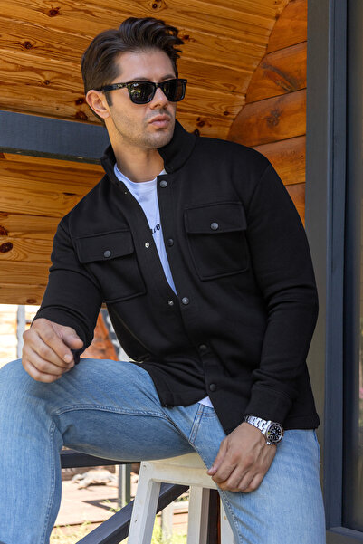 FRANCO RENZO 3 Thread Raised Stitch Detail Double Flap Pocket Shirt