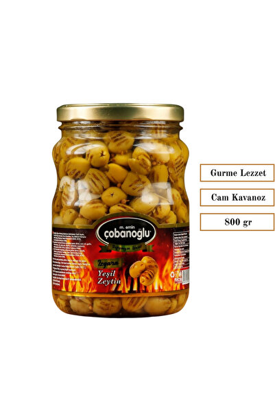 M.Emin Çobanoğlu Zeytincilik Special Izgara Yeşil Zeytin | +plus lezzet Cam K...