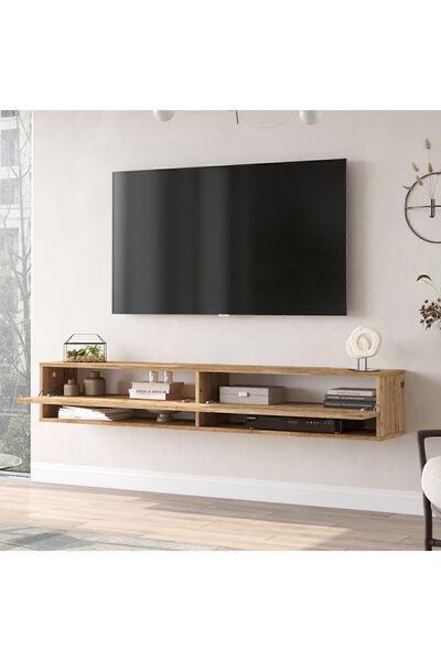 Yurupa Aven Tv Ünitesi Tv Sehpası Kapaklı Raflı 180cm Çam AVE9-A