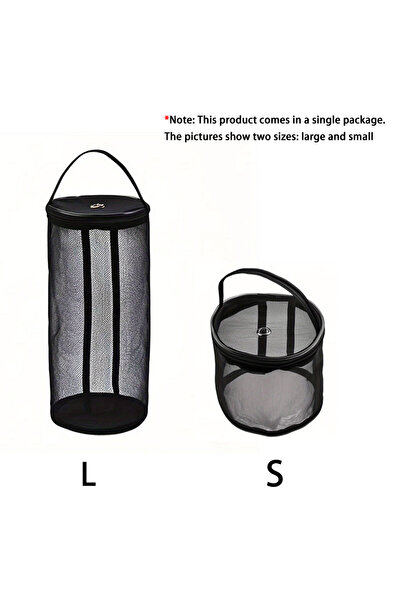 Choice3 حقيبة تخزين خيوط محمولة من الصوف المحبوك الشبكي المجوف، مقاس S أسود -...