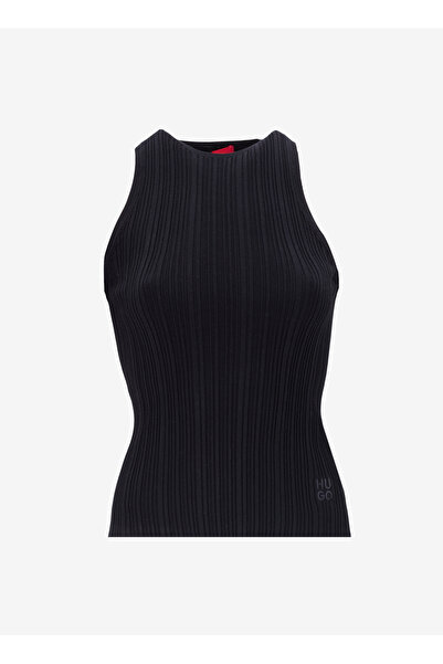 HUGO Bisiklet Yaka Düz Siyah Kadın Atlet 50539890